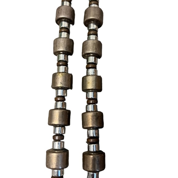 Vintage Hand Crafted Metal Tribal Beads Necklace, - Picture 5 of 7